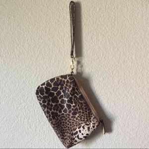 Animal print clutch